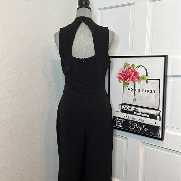 Anthro Eva Franco Charley Black Mock Neck Jumpsuit Size S - Picture 4 of 8
